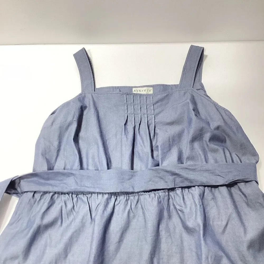Ava & Viv Chambray Dress 1X - Picture 2 of 5